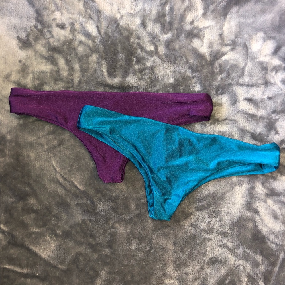 Stone Fox Swim purple and blue bikini bottom